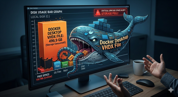 Reclaiming Disk Space from Docker's Massive VHDX File on Windows